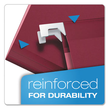 Pendaflex® Colored Reinforced Hanging Folders, Legal Size, 1-5-cut Tab, Burgundy, 25-box freeshipping - TVN Wholesale
